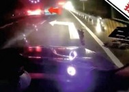 汽车高速公路上刹车失灵 交警协助司机紧急停车