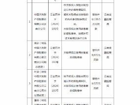 多项违规！大地财险云南分公司被罚100.5万元，三名高管收罚单