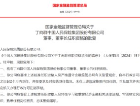 丁向群人保集团董事长任职资格获批