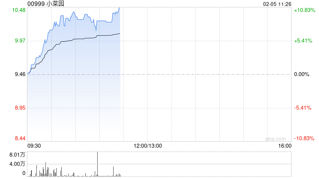 小菜园早盘涨超9% 机构预测公司有望进入港股通